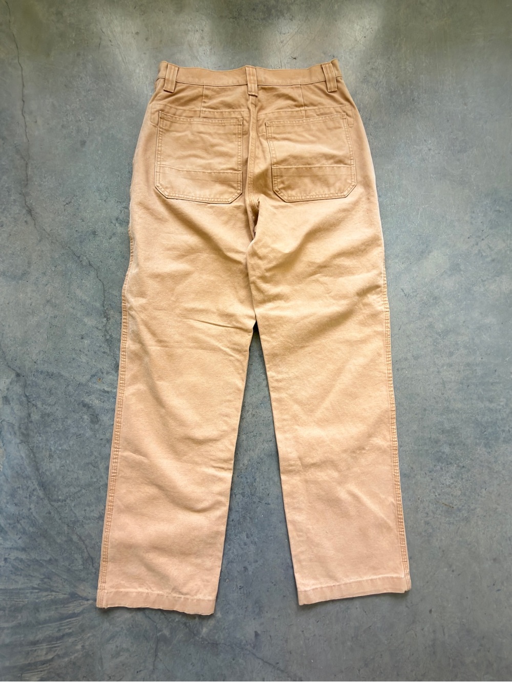 L.L.Bean Men’s 30x30 Tan Canvas Utility Workwear Pants Straight Leg 100% Cotton - Picture 3 of 5